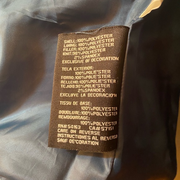 Dark Teal blue GUESS Down alternative Puffy Coat - Picture 16 of 16